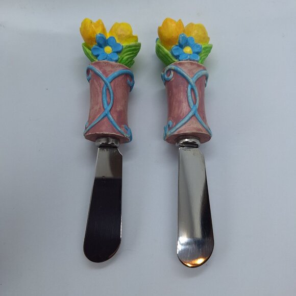 Flower Pot Easter Spring Novelty Appetizer Knife Vintage Souvenir‎ Collectible - Picture 2 of 4